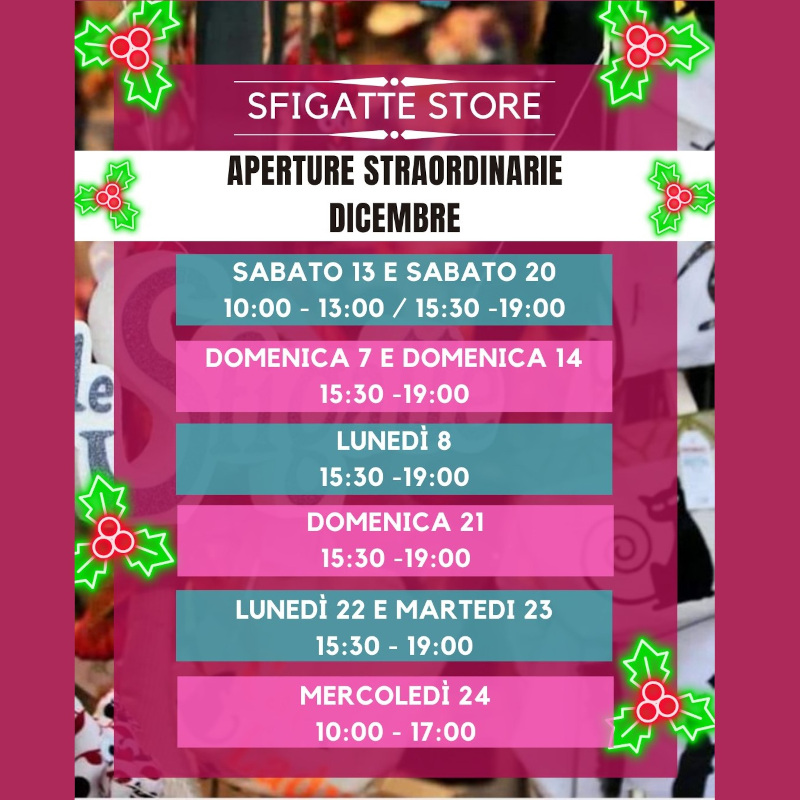 Dicembre significa: aperture straordinarie Sfigatte Store! | Associazione Le Sfigatte