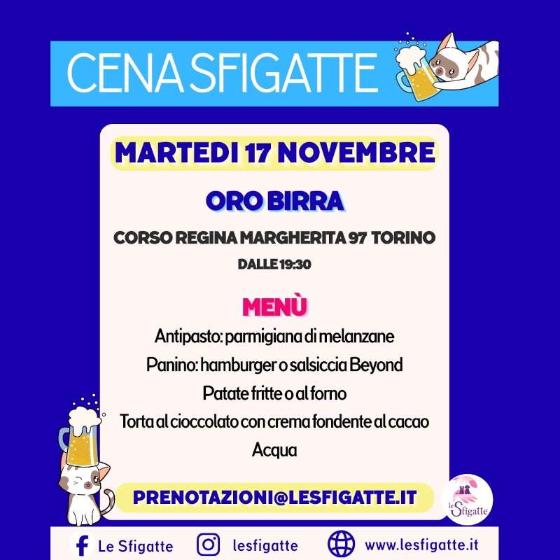 Tutto pronto per la prossima cena Sfigatte | Associazione Le Sfigatte