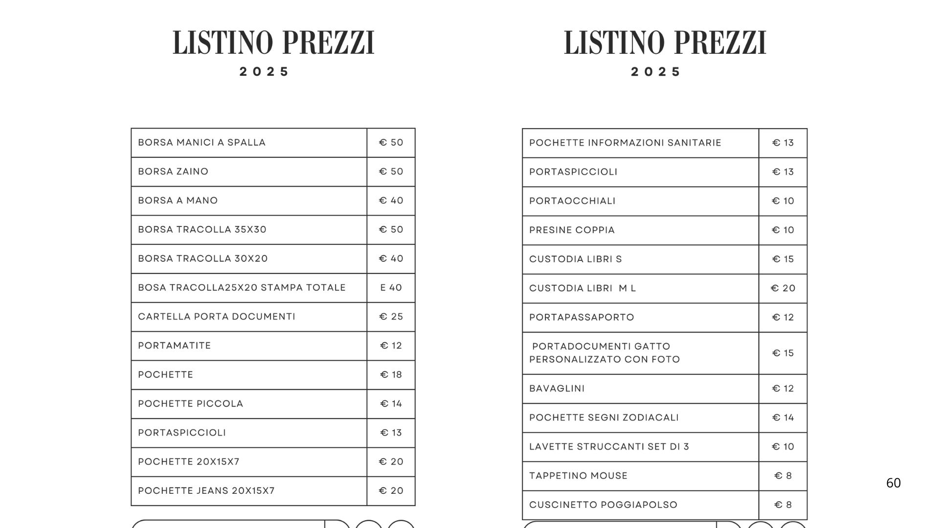 catalogo artigianato solidale Le Sfigatte